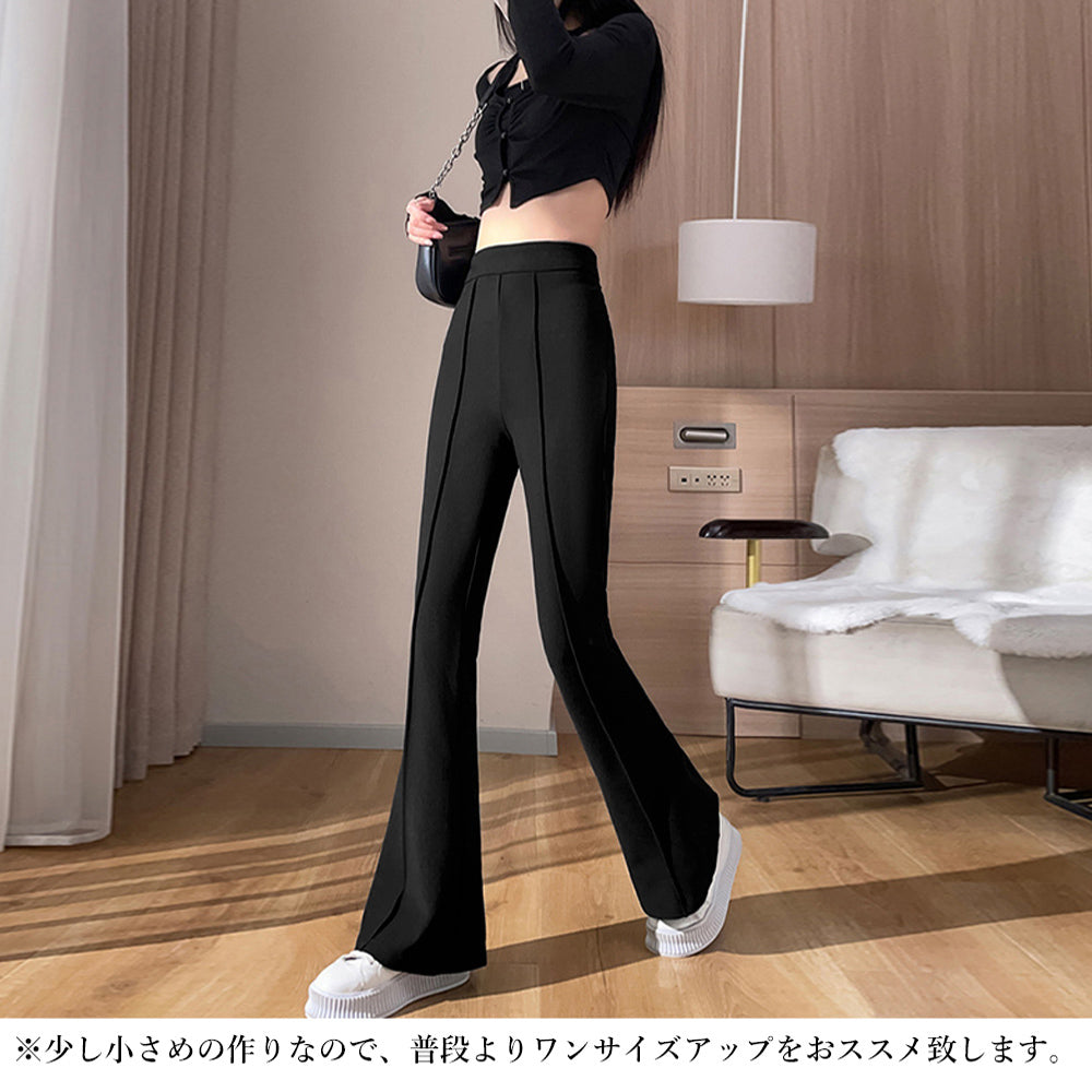 セミフレアパンツ センタープレス 韓国風 詳細画像7