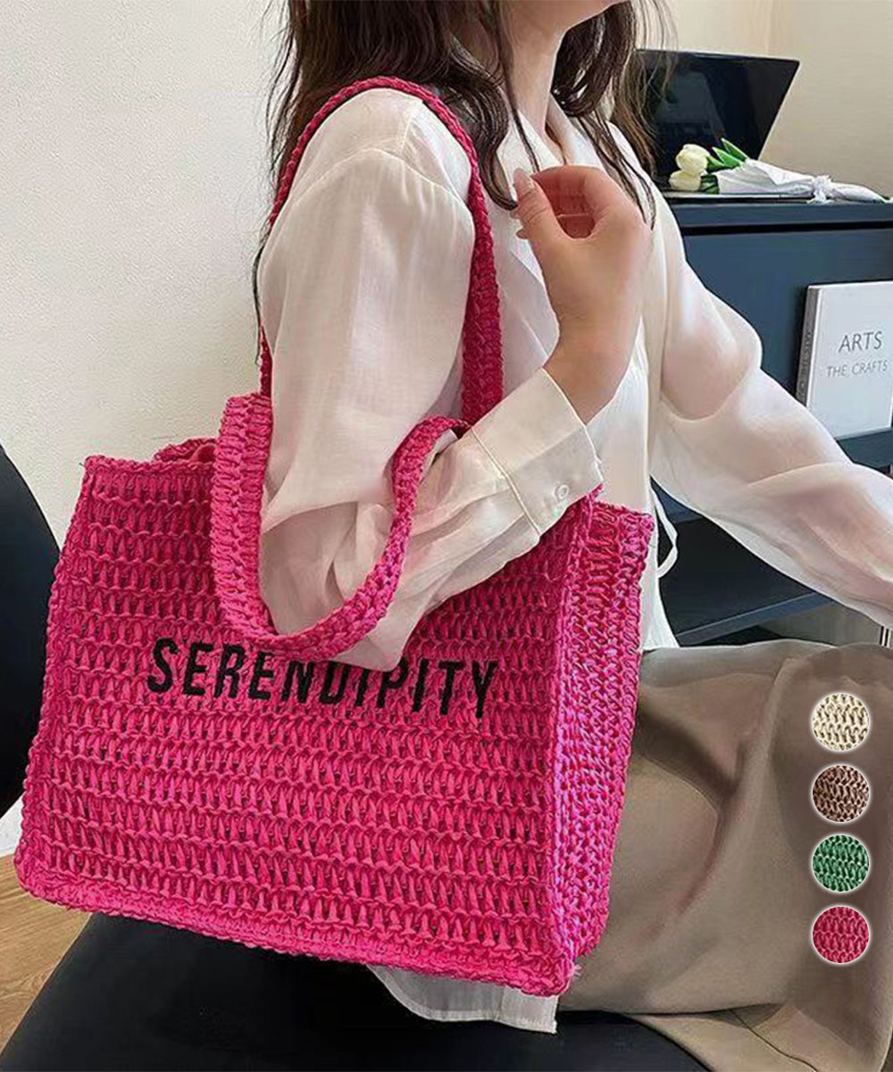 ストローバッグ トート かごバッグ韓国風