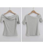 片方オフショルtシャツ レディース 半袖 詳細画像22