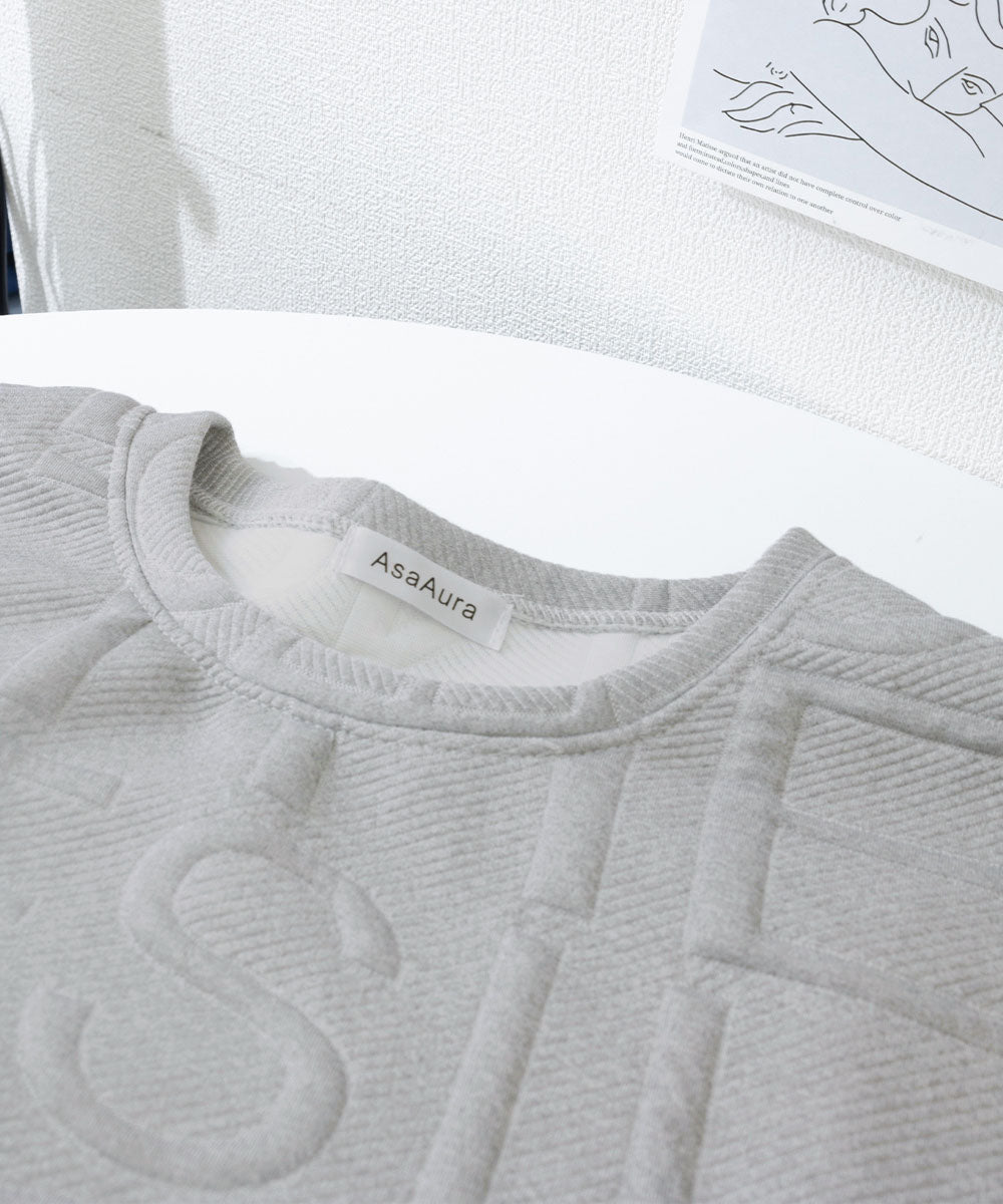 エンボス加工ロゴtシャツ メンズ 韓国風 詳細画像19