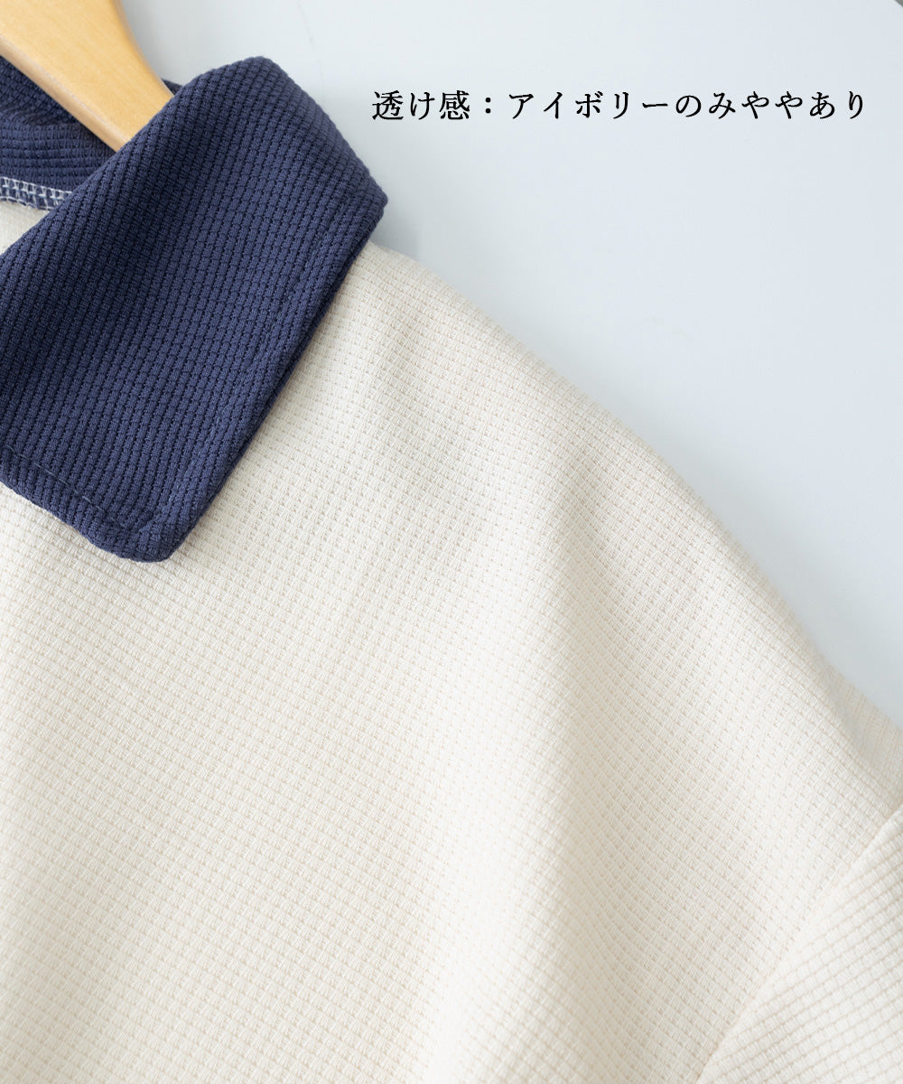 ワッフルロンt メンズ ポロシャツ 半袖 詳細画像22