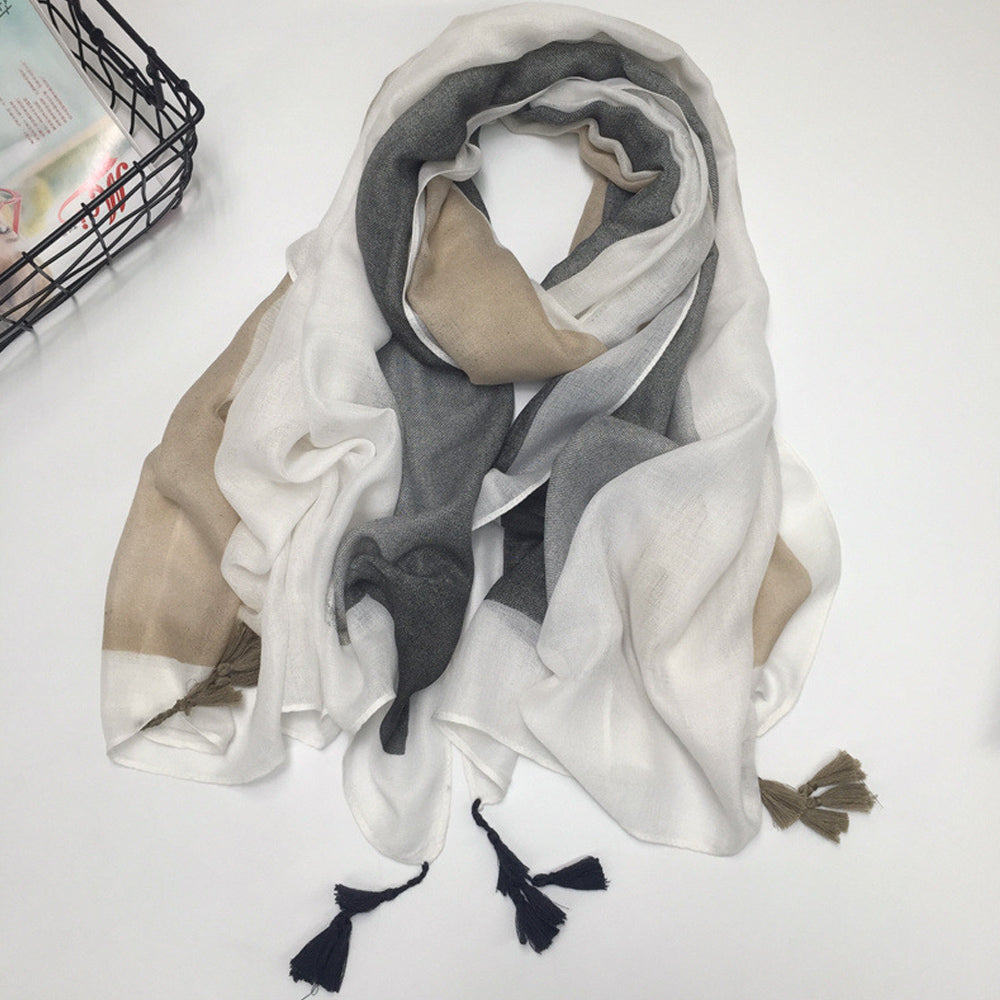 ストール ショール 大判 マフラー春秋冬 ベージュ