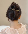 お洒落 上品 パール調バレッタ レディース ヘアアクセサリー きれいめ ヘアアレンジ 韓国ファッション 簡単髪留め フェミニン まとめ髪 大人かわいい 88CXH-145