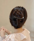 お洒落 上品 パール調バレッタ レディース ヘアアクセサリー きれいめ ヘアアレンジ 韓国ファッション 簡単髪留め フェミニン まとめ髪 大人かわいい 88CXH-145