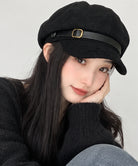 スエード調  マリンキャスケット 小顔
