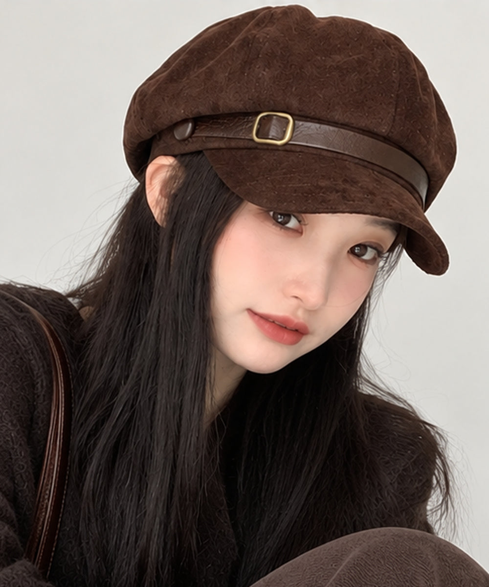 スエード調  マリンキャスケット 小顔