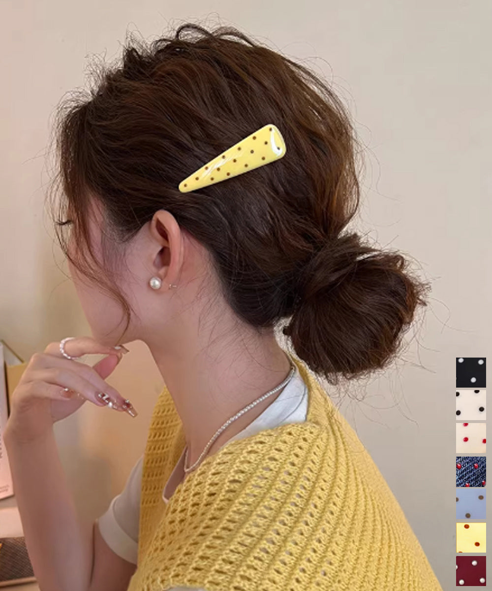 ドット柄 三角ヘアクリップ韓国風 可愛い 詳細画像1