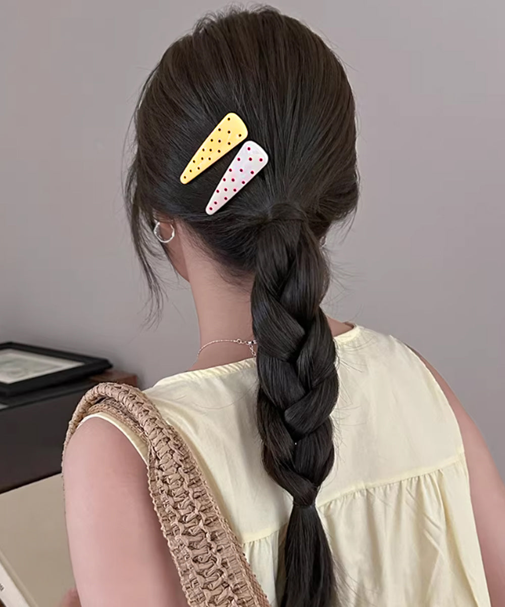 ドット柄 三角ヘアクリップ韓国風 可愛い 詳細画像10