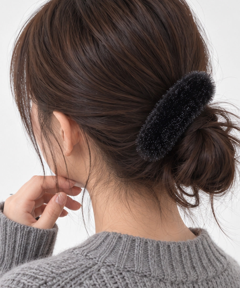 フェイクファー ボリューム ヘアクリップ 詳細画像2