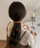 マーブル柄 バレッタ ヘアクリップ 上品