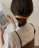 マーブル柄 バレッタ ヘアクリップ 上品