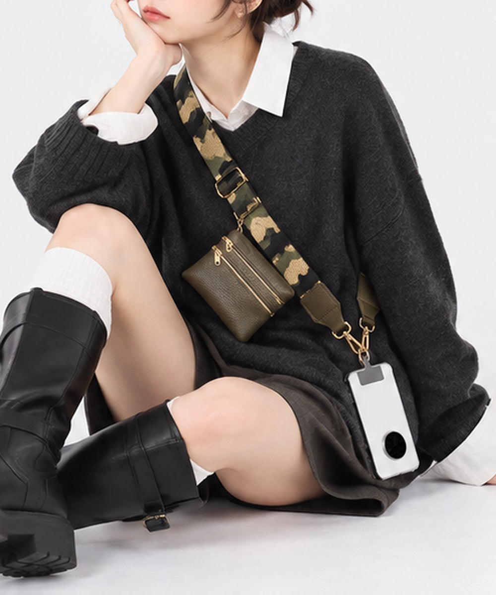 ミニポーチ付きスマホショルダーストラップ