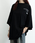 オーバーサイズ 英文字ロゴ 半袖Tシャツ ブラック