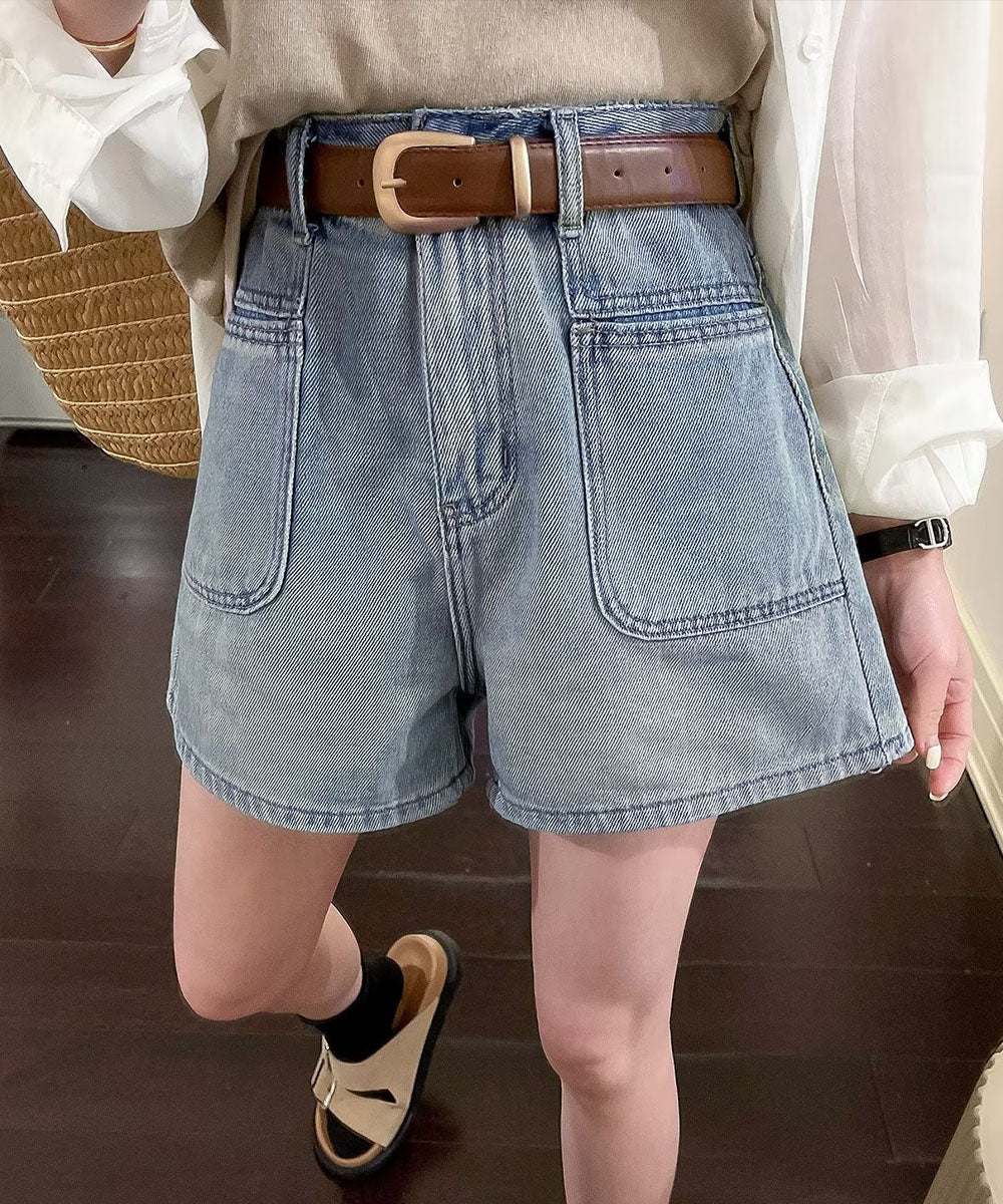 デニムショートパンツ ハイウエスト美脚夏 レディースパンツ ミニデニム ボトムス 大人カジュアル デニム短パン ホットパンツ 脚長 おしゃれ ジーパン オルチャン 89LUANXI-001