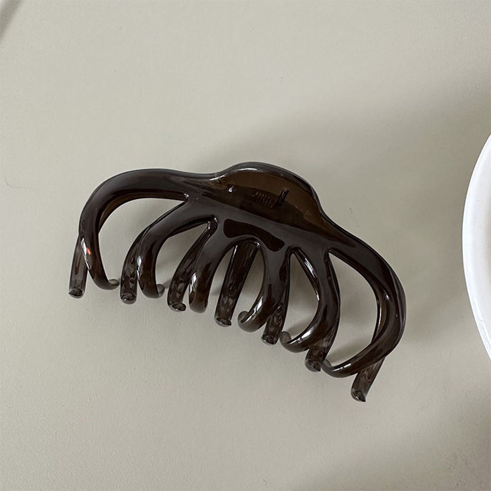ヘアクリップ大きめアクリルバンスクリップ ブラック