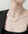 2連チェーンネックレス レディース 上品 ネックレス 韓国ファッション アクセサリー 可愛い オシャレ シンプル プチプラ 軽量 オフィスカジュアル ゴールド 89YIYUAN-002