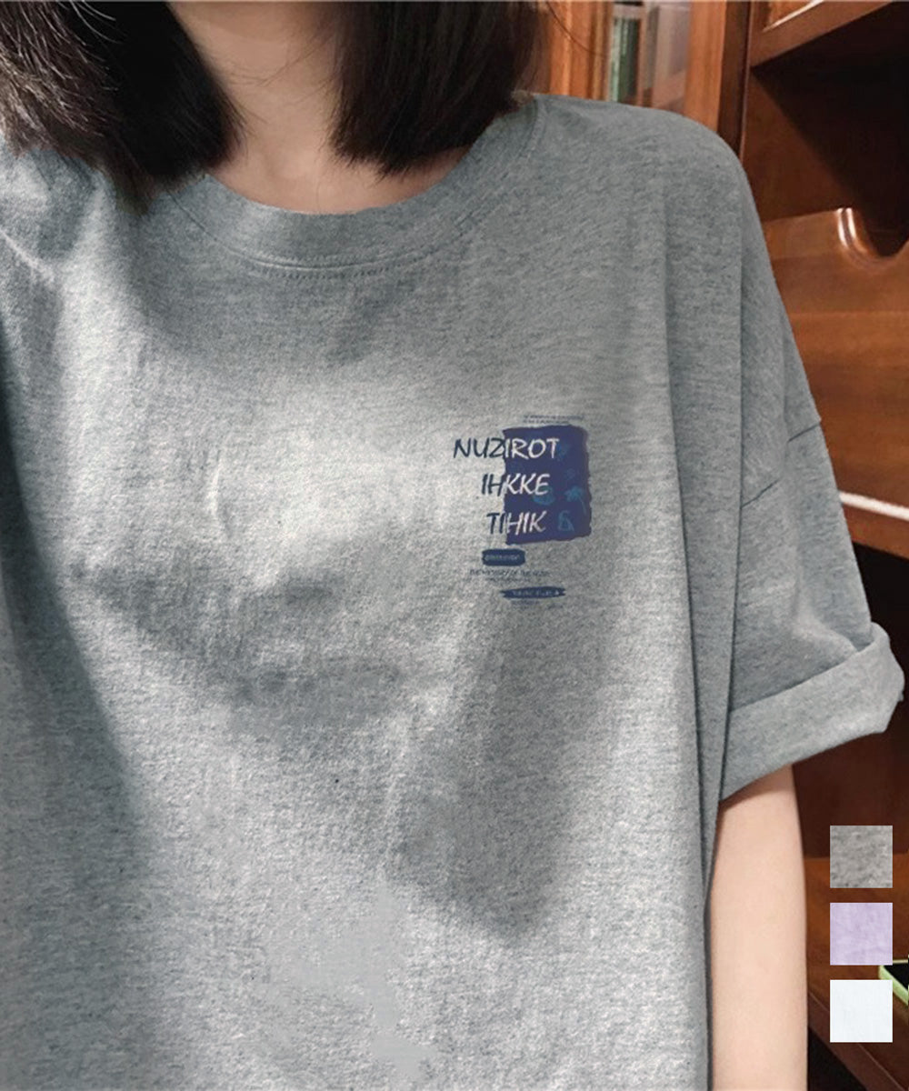 Tシャツ英文字 ロゴプリント半袖Tシャツ 詳細画像1