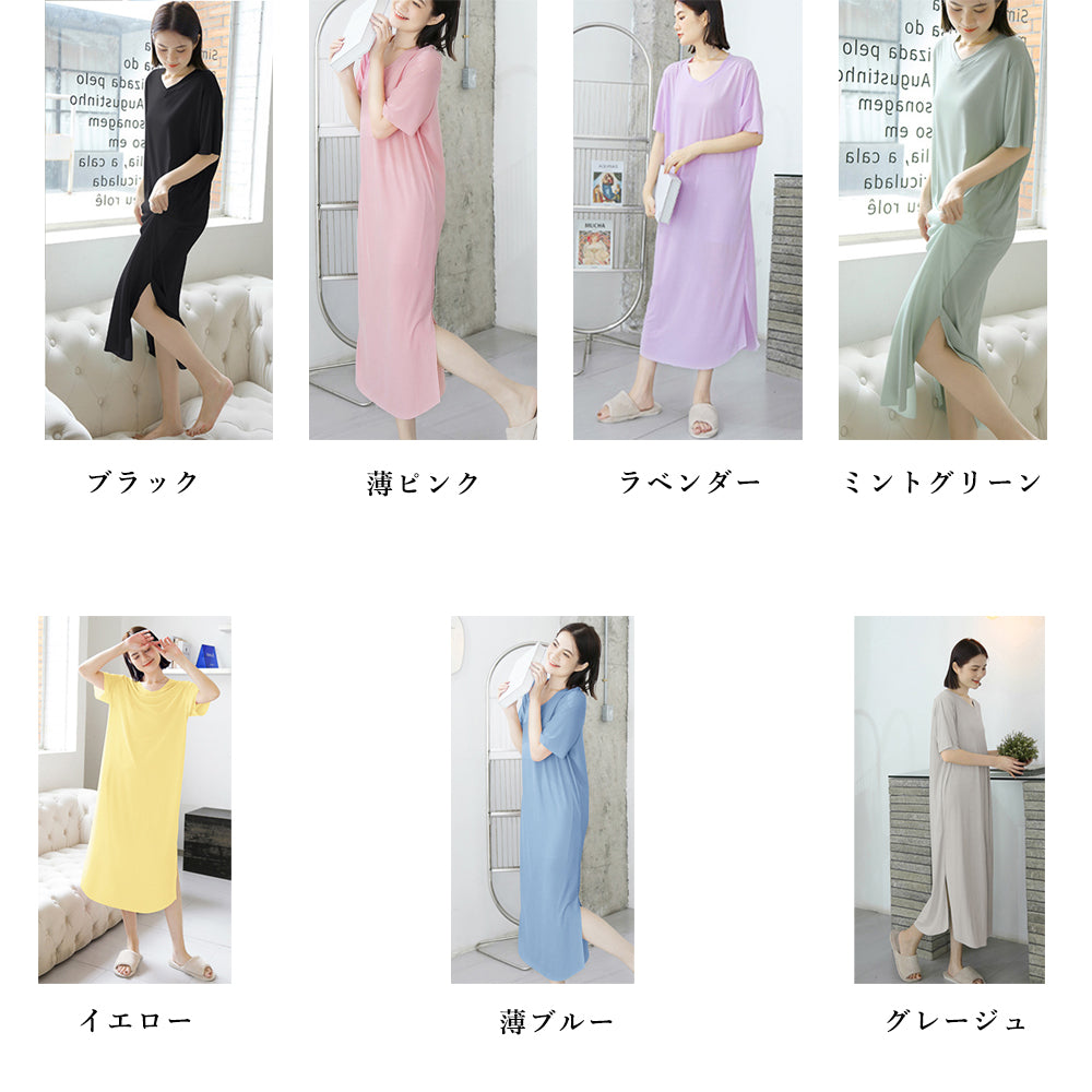 Tシャツワンピース ロングワンピ 涼しい