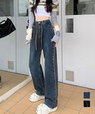 デニムパンツ 長ズボンハイウエスト美脚