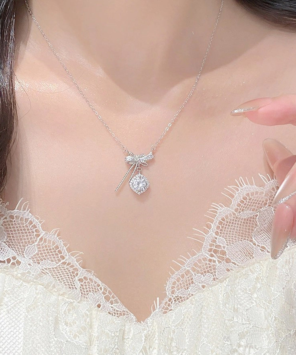 リボンネックレス レディース結婚式韓国風 詳細画像2