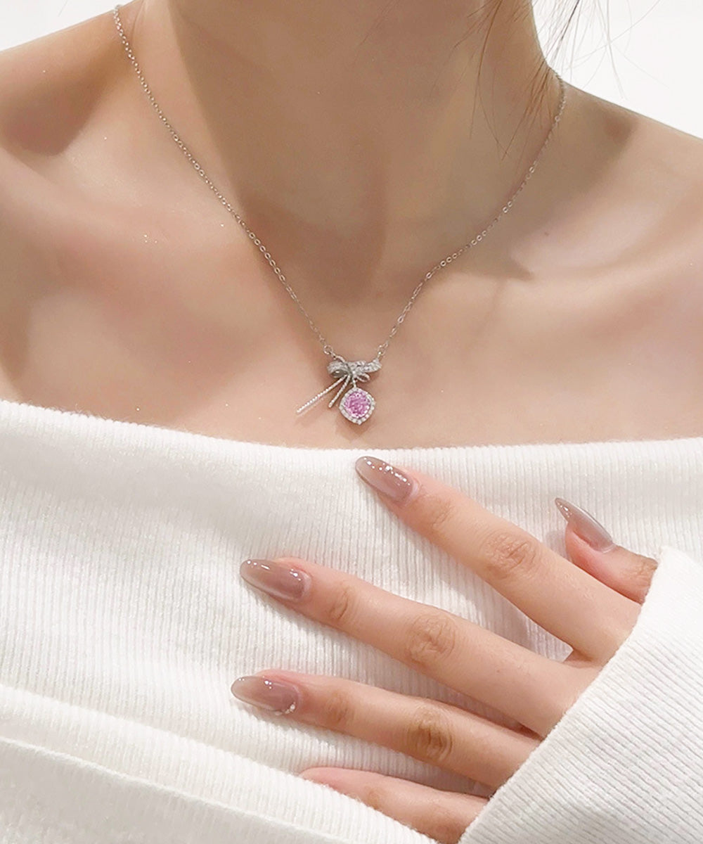 リボンネックレス レディース結婚式韓国風 詳細画像4