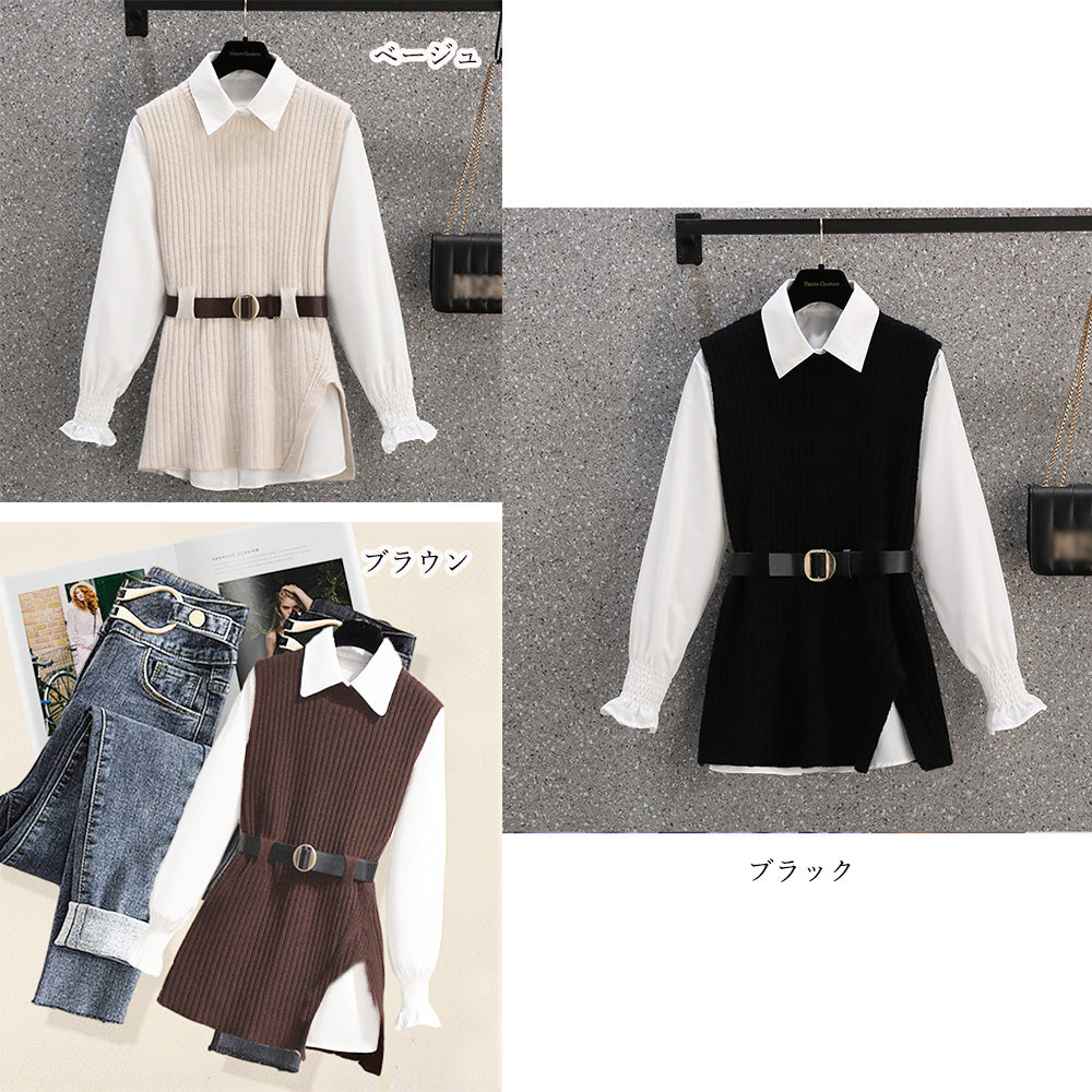 トップス ニット ブラウス 3点セット 詳細画像2