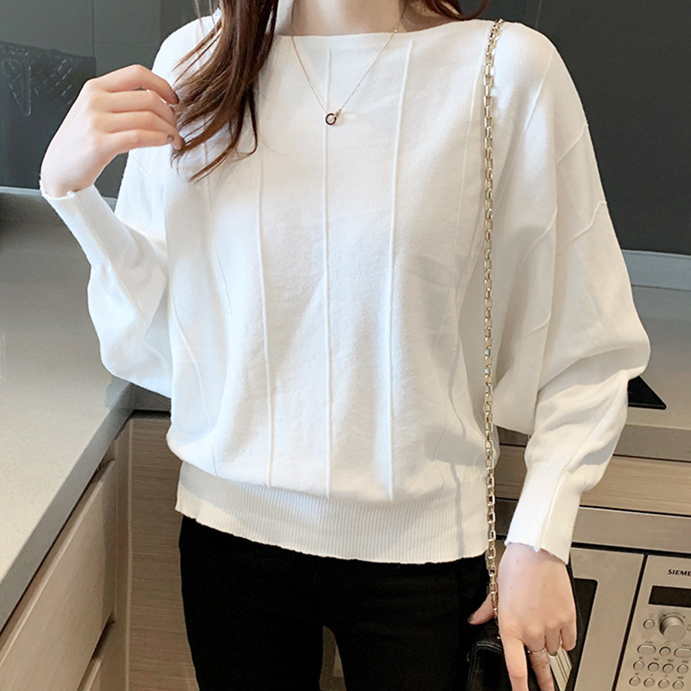 ニットトップス きれいめ 体型カバー大人 詳細画像7