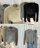 ポロリブニットトップス ベーシック春秋服 詳細画像20