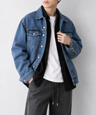 メンズ長袖シャツ綿麻風トップス韓国風秋服 詳細画像10
