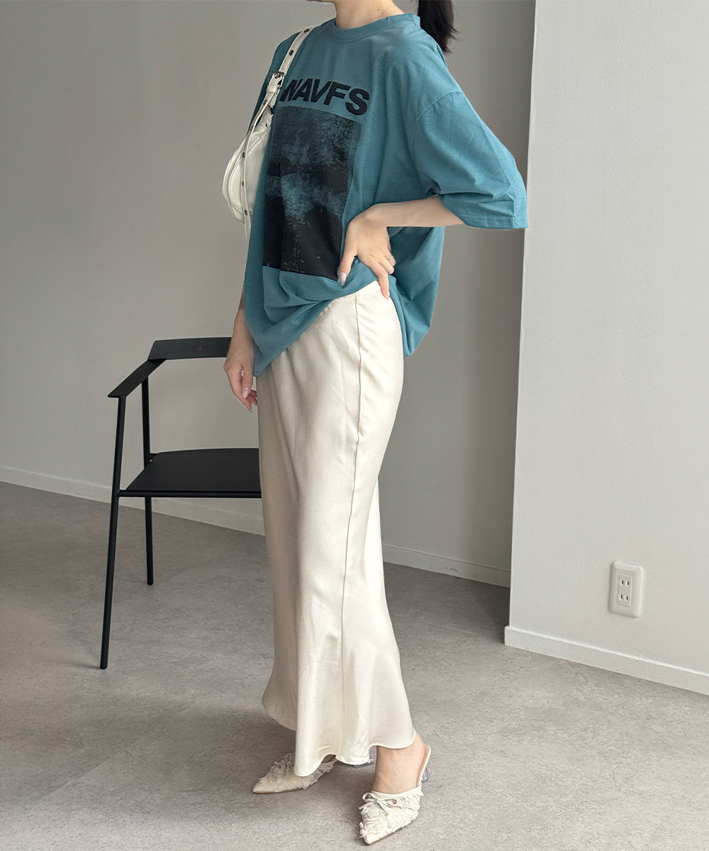 ロングtシャツ ビッグシルエットTシャツ 詳細画像15