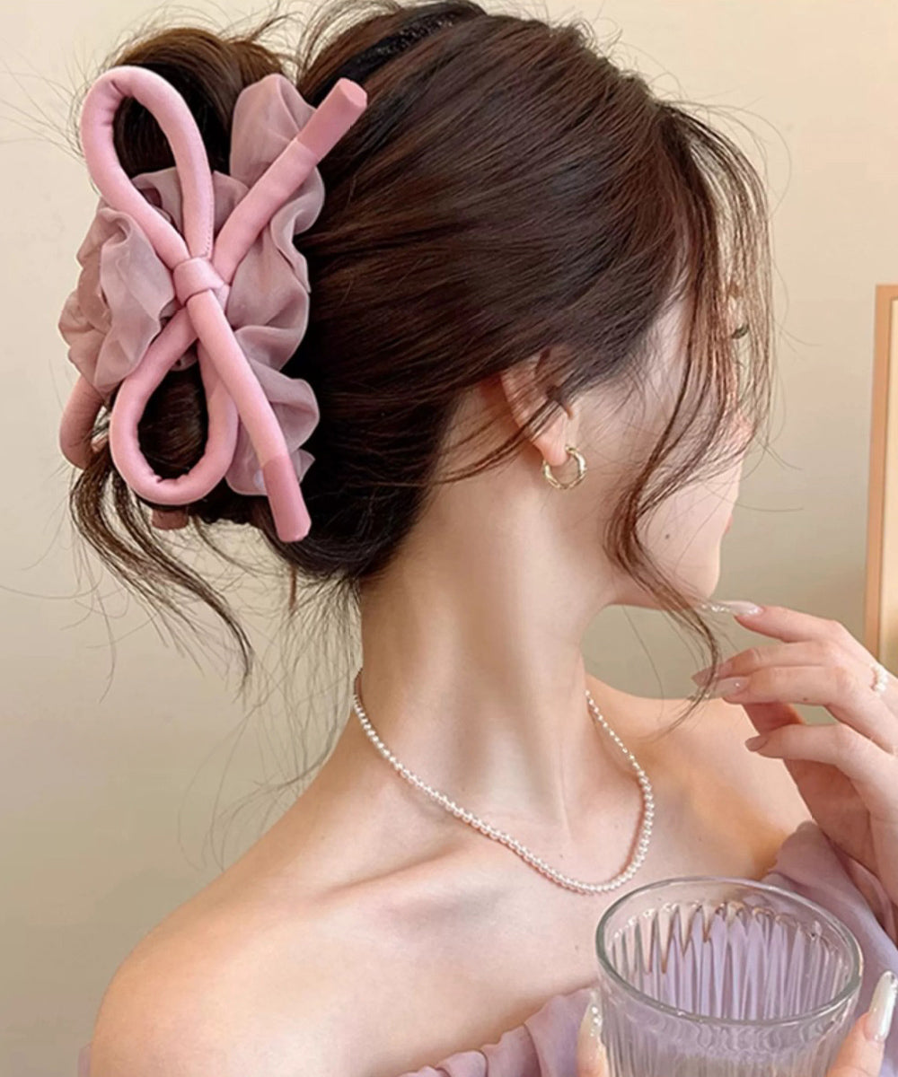 リボンヘアクリップ大きめ バンスクリップ 詳細画像12
