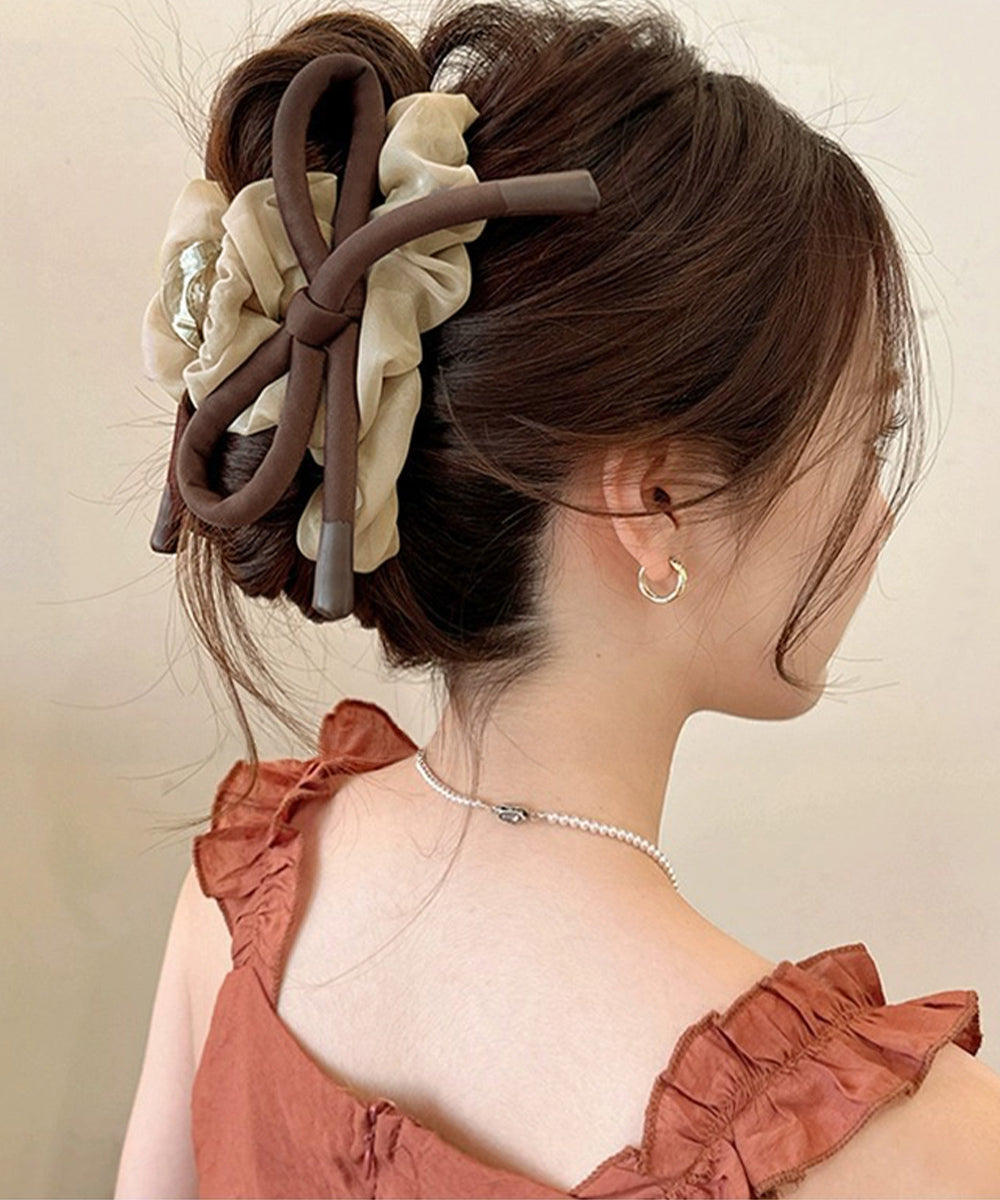 リボンヘアクリップ大きめ バンスクリップ 詳細画像3
