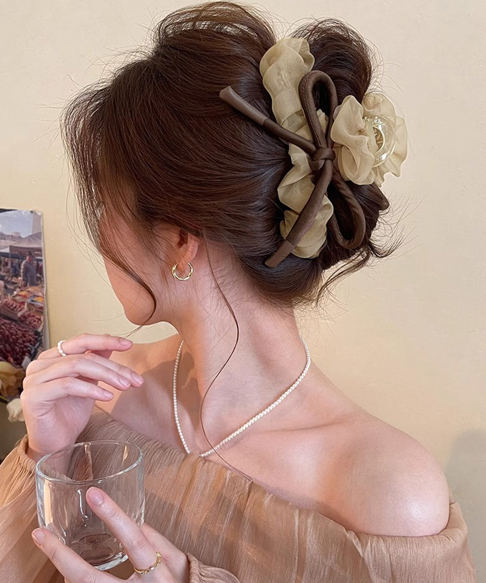 リボンヘアクリップ大きめ バンスクリップ 詳細画像4