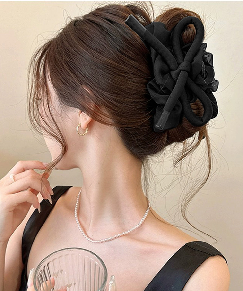 リボンヘアクリップ大きめ バンスクリップ 詳細画像8