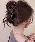 バンスクリップ大人 ヘアクリップおしゃれ 韓国風ヘアアクセサリーしっかり留まる ウェーブヘアクリップこなれ感 ヘアアレンジ簡単まとめ髪 ハーフアップクリップ大きめ 92YIPAI-001