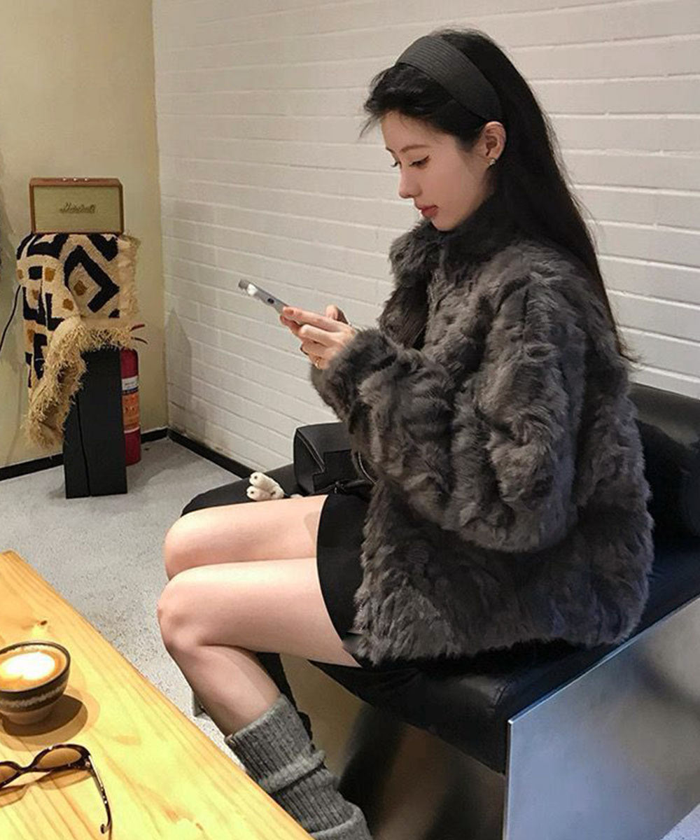 金ボタンファージャケットショート丈コート