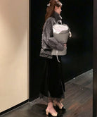 金ボタンファージャケットショート丈コート