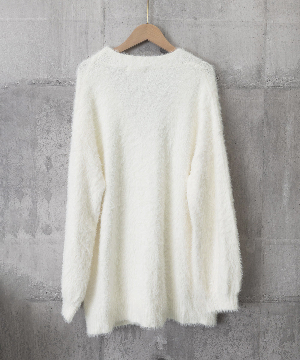 シャギーニットカーディガンVネック秋冬服 詳細画像26