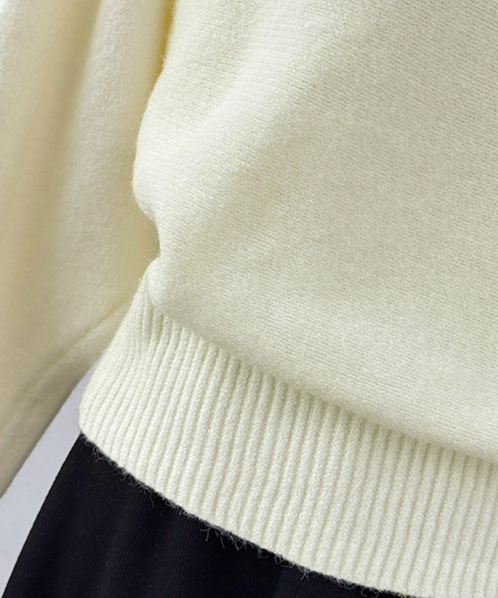 オフショルダーニットトップス肩見せ秋冬服 詳細画像30