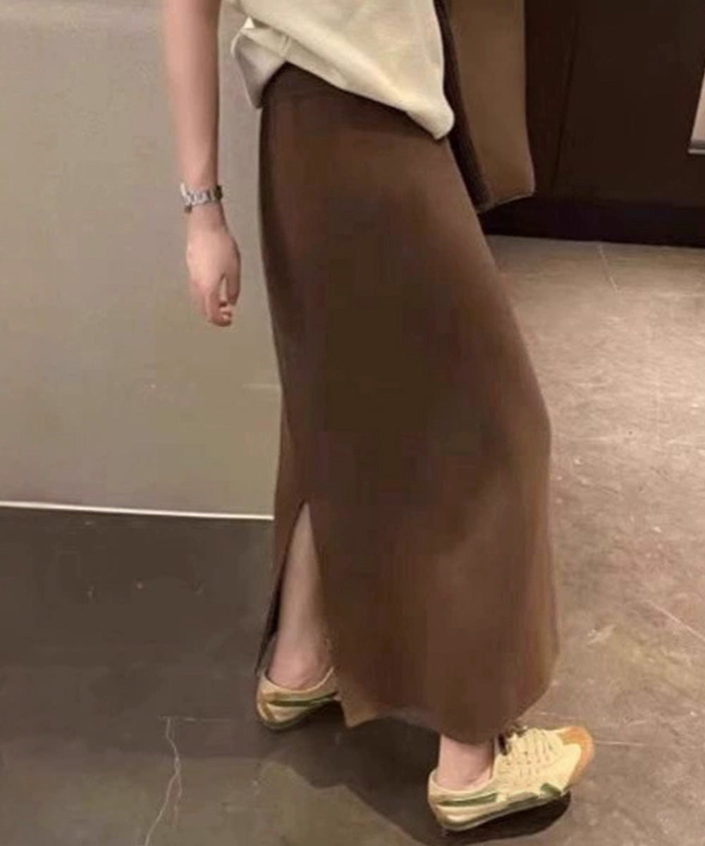 裏起毛ニットスカート 厚手タイトスカート 詳細画像22