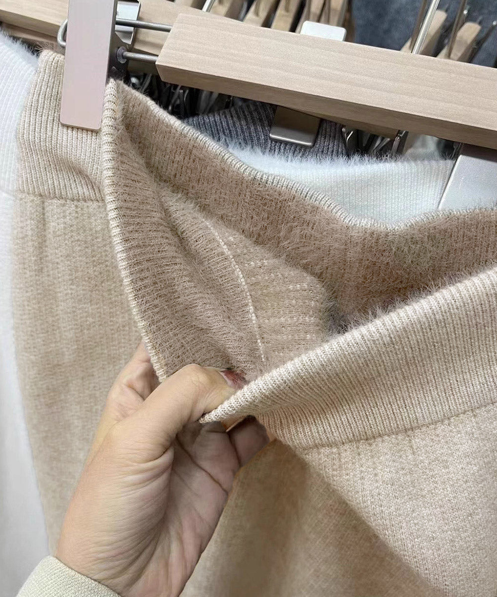 裏起毛ニットスカート 厚手タイトスカート 詳細画像30