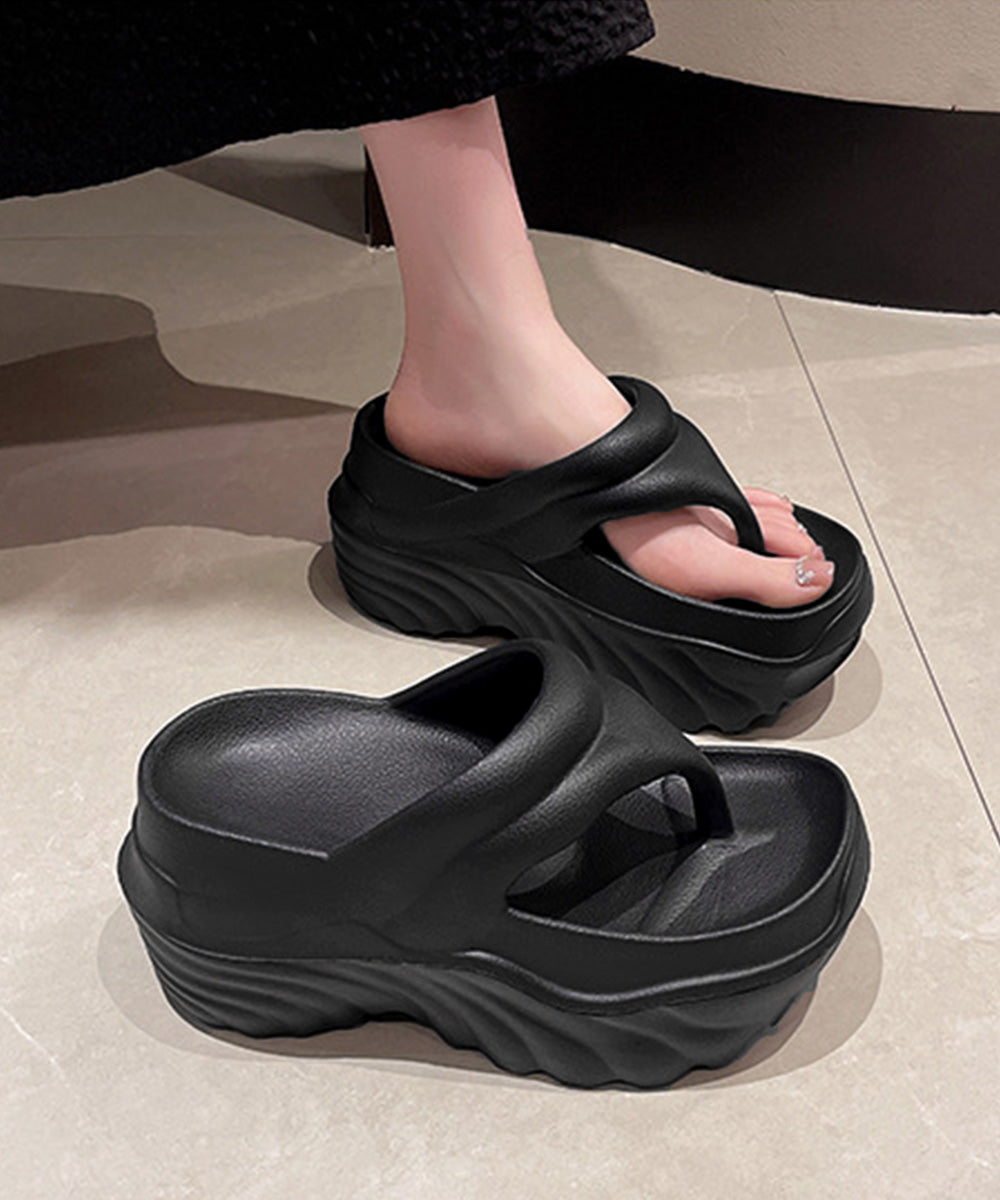厚底トングサンダルレディース軽量美脚夏靴