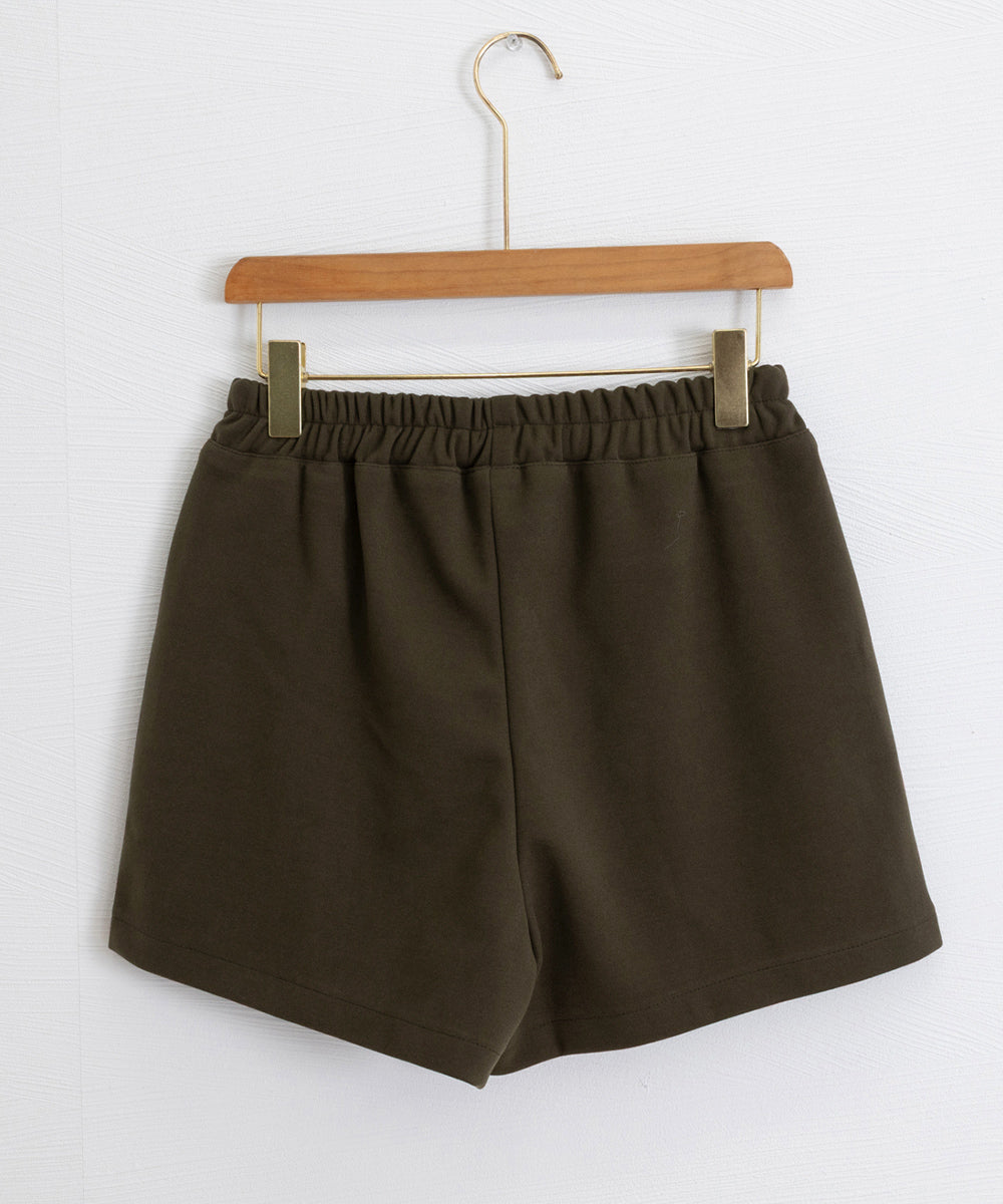 プリーツキュロットパンツ ウール風 秋冬