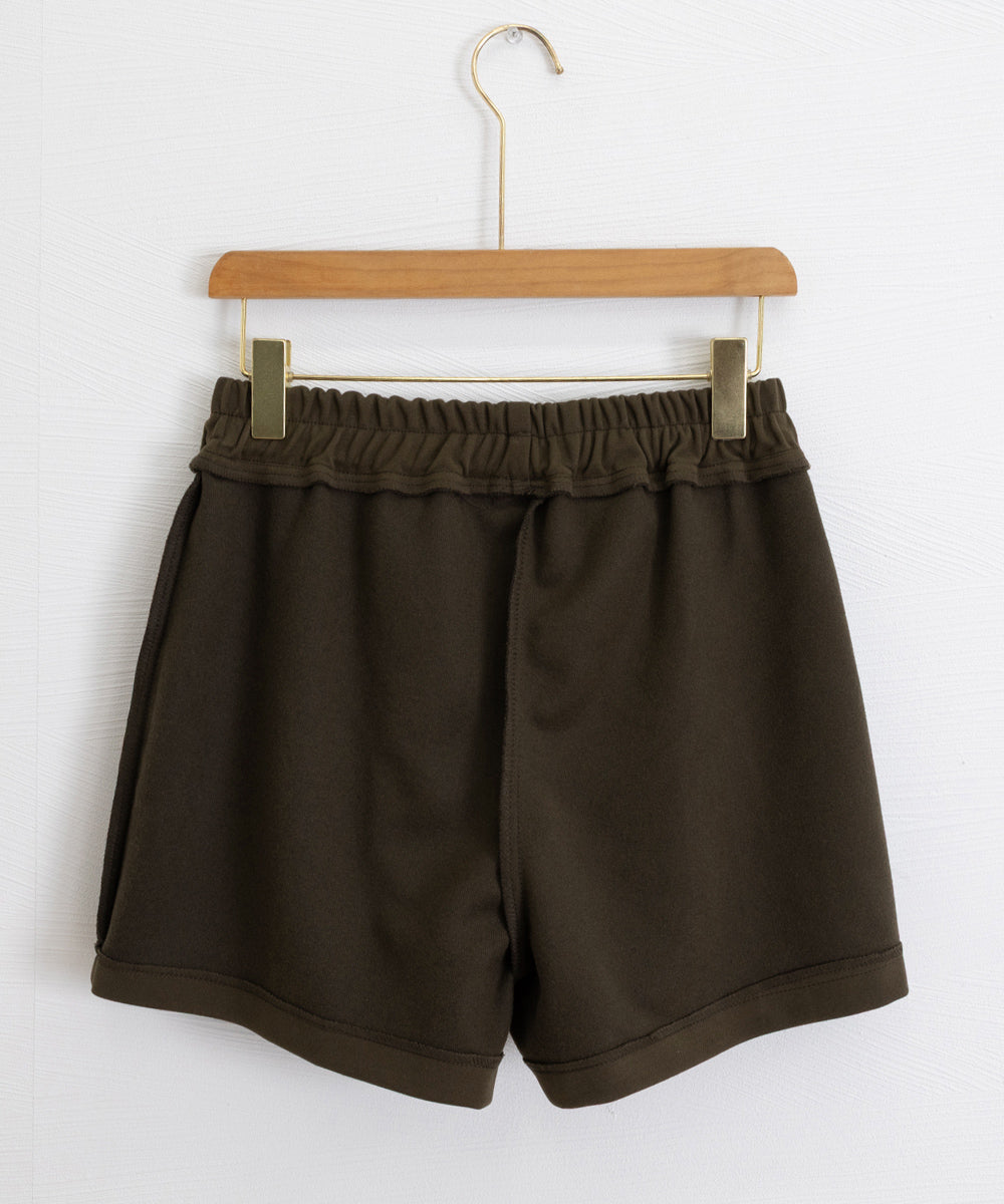 プリーツキュロットパンツ ウール風 秋冬