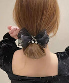 パール リボン付き シュシュ ヘアゴム 詳細画像2