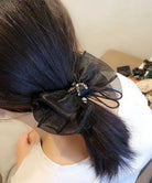 パール リボン付き シュシュ ヘアゴム 詳細画像3