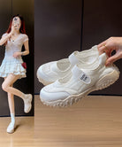 バレエコアスニーカーメリージェーン厚底靴 詳細画像7