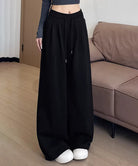 スウェットパンツハイウエストワイドパンツ