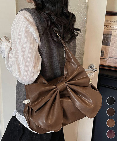 ビッグリボン肩掛けバッグワンショルダー鞄 詳細画像1