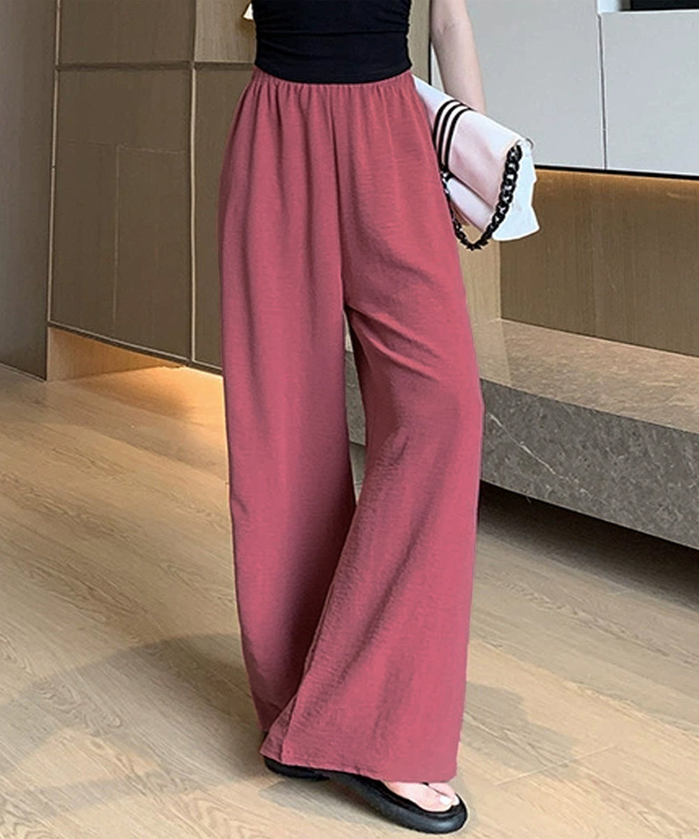 綿麻風ワイドパンツ レディース きれいめ 涼しいパンツ美脚脚長 薄手リネン風パンツ春夏 ウエストゴム楽ちんパンツ イージーパンツゆったり カジュアルパンツ長ズボン 97KZ-001
